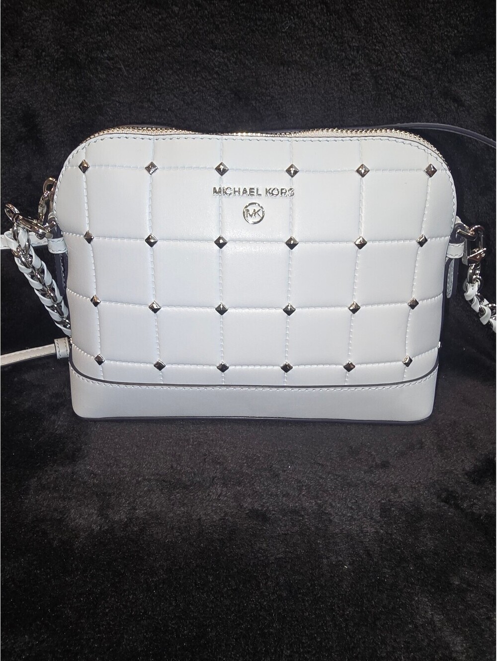 39. Michael Kors Jet Set Charm Quilted Studded Leather Dome Crossbody Bag